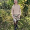 Robe Ela beige et pull justine