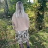 Robe Ela beige et pull justine