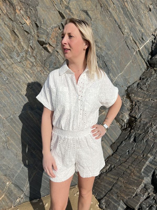 Combishort borderie anglaise "Assia"