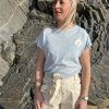 T-shirt bleu ciel "Zoé"