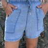 Short "Eden" bleu