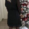 Robe noire "plumetis"
