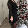 Robe noire "plumetis"