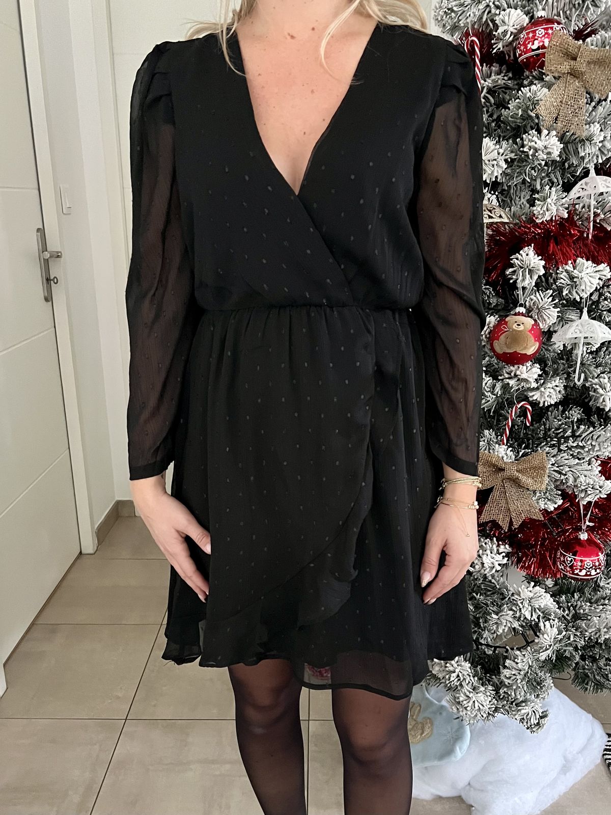 argent5 Robe noire "plumetis"