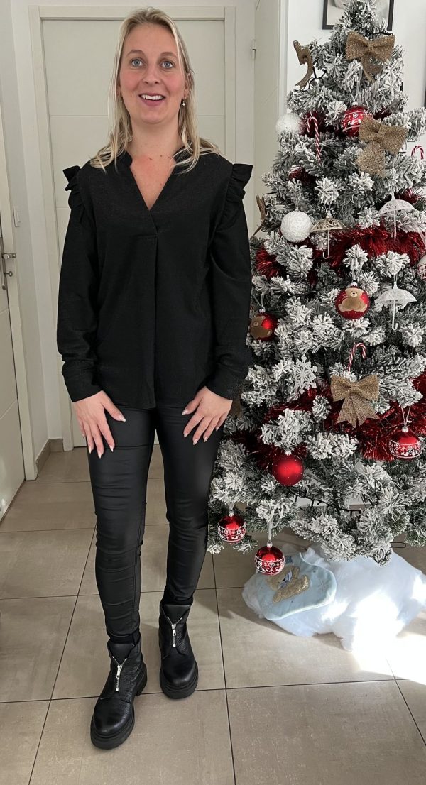 Blouse noire "pailletée"