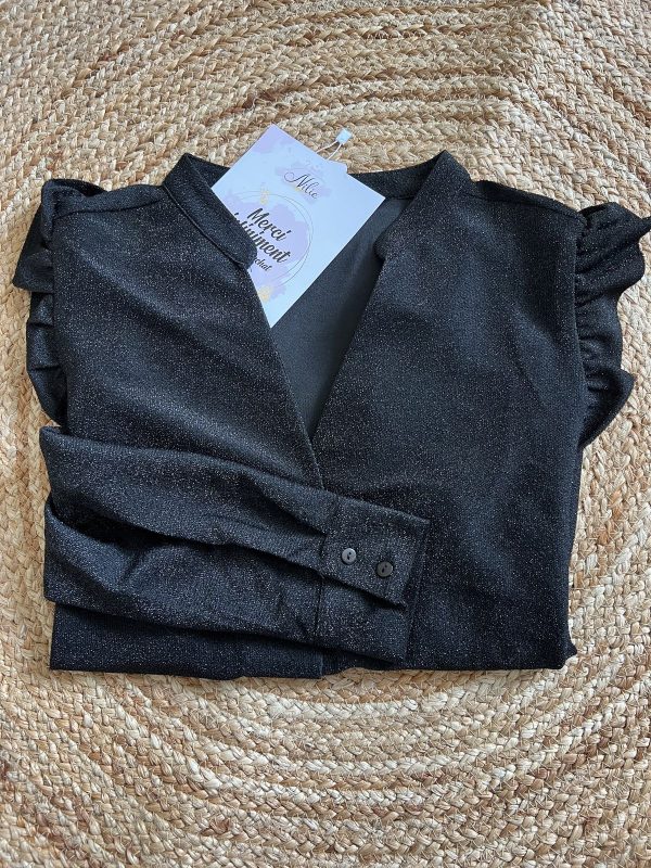 Blouse noire "pailletée"