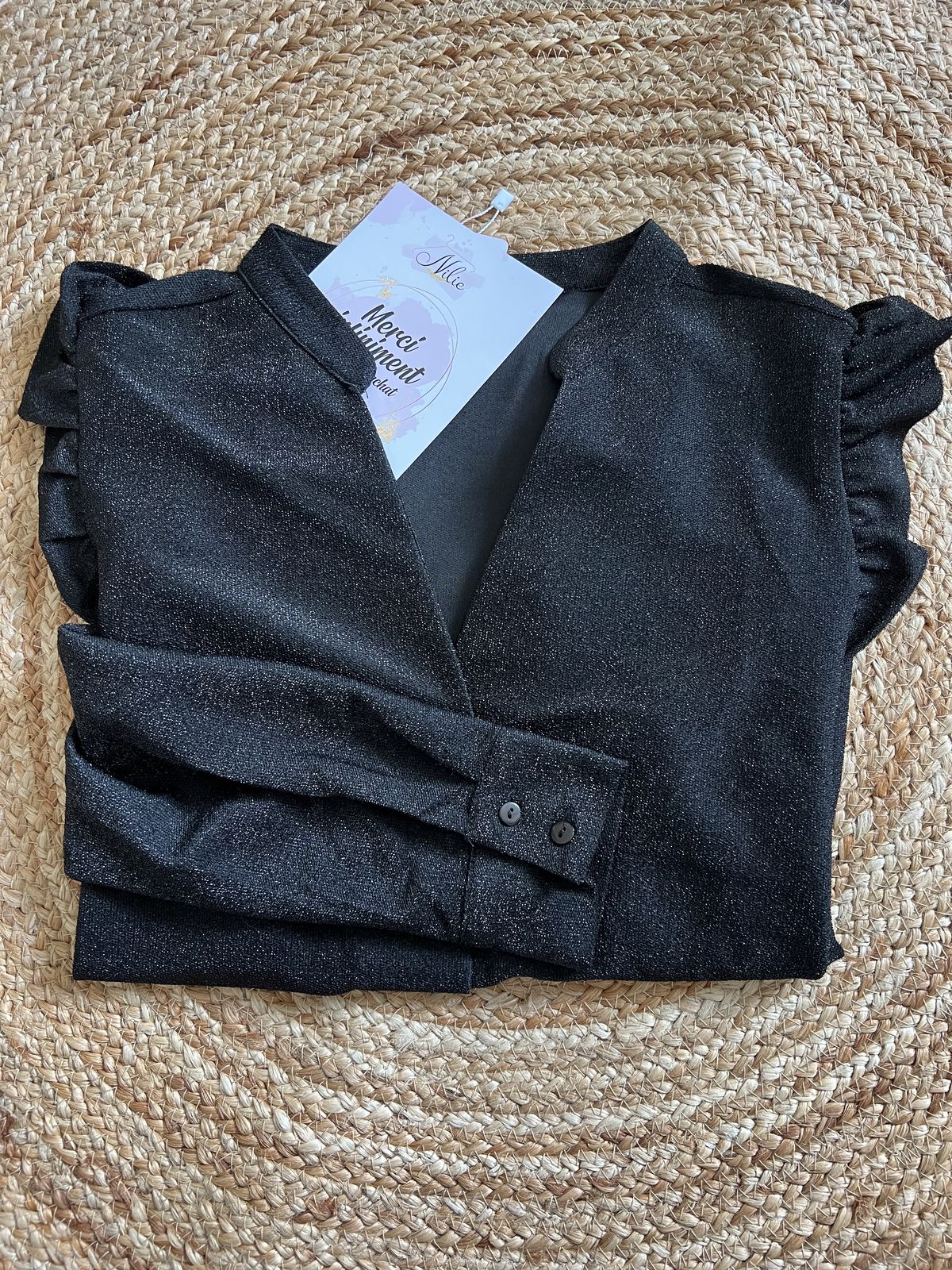 blousenoir4 Blouse noire "pailletée"
