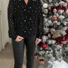 Blouse noire et or "Léopard"