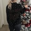 Blouse noire et or "Léopard"