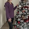 Blouse violet "pailletée"