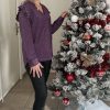 Blouse violet "pailletée"