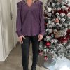 Blouse violet "pailletée"