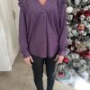 Blouse violet "pailletée"