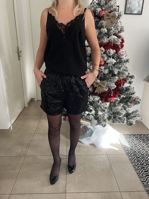 short noir "sequins"