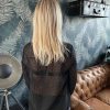 Chemise noir coeur en plumetis