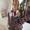 Chemise imprimée vert