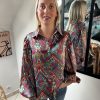 Chemise imprimée vert