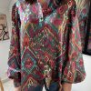 Chemise imprimée vert