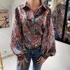 Chemise imprimée vert