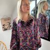 Chemise imprimée violet
