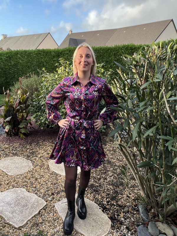 Robe chemise à imprimé ethnique