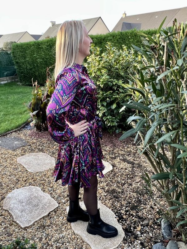 Robe chemise à imprimé ethnique