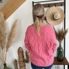 Gilet en maille rose