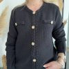 Gilet noir tressés