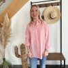 chemise à rayures rose
