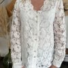 chemise blanche dentelle
