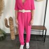combi pantalon fuchsia