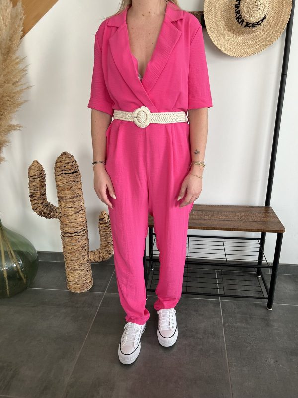 combi pantalon fuchsia