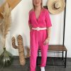 combinaison pantalon fuchsia