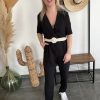 Combinaison pantalon fluide noire