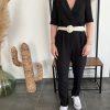 Combinaison pantalon fluide noire
