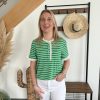 T-shirt manches courtes vert femme