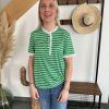 T-shirt manches courtes vert femme
