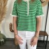 T-shirt manches courtes vert femme
