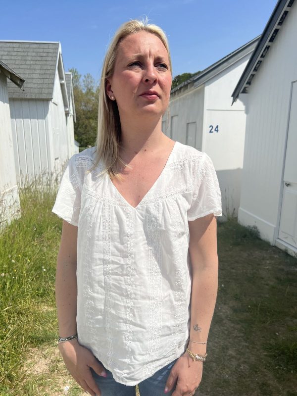 Blouse blanche broderie