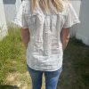 Blouse blanche broderie