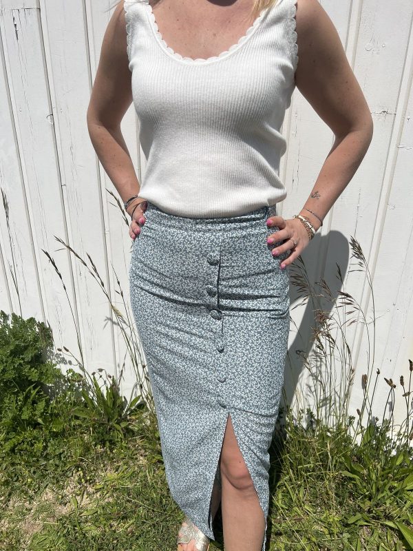 Jupe midi fleurie