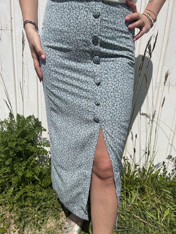 Jupe midi fleurie