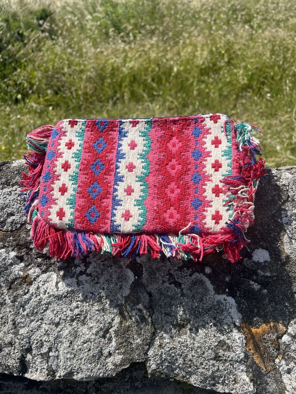Pochette femme œil fuchsia