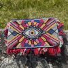 Pochette femme œil fuchsia