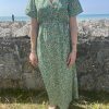 robe longue verte marguerite