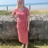 Robe midi terracotta
