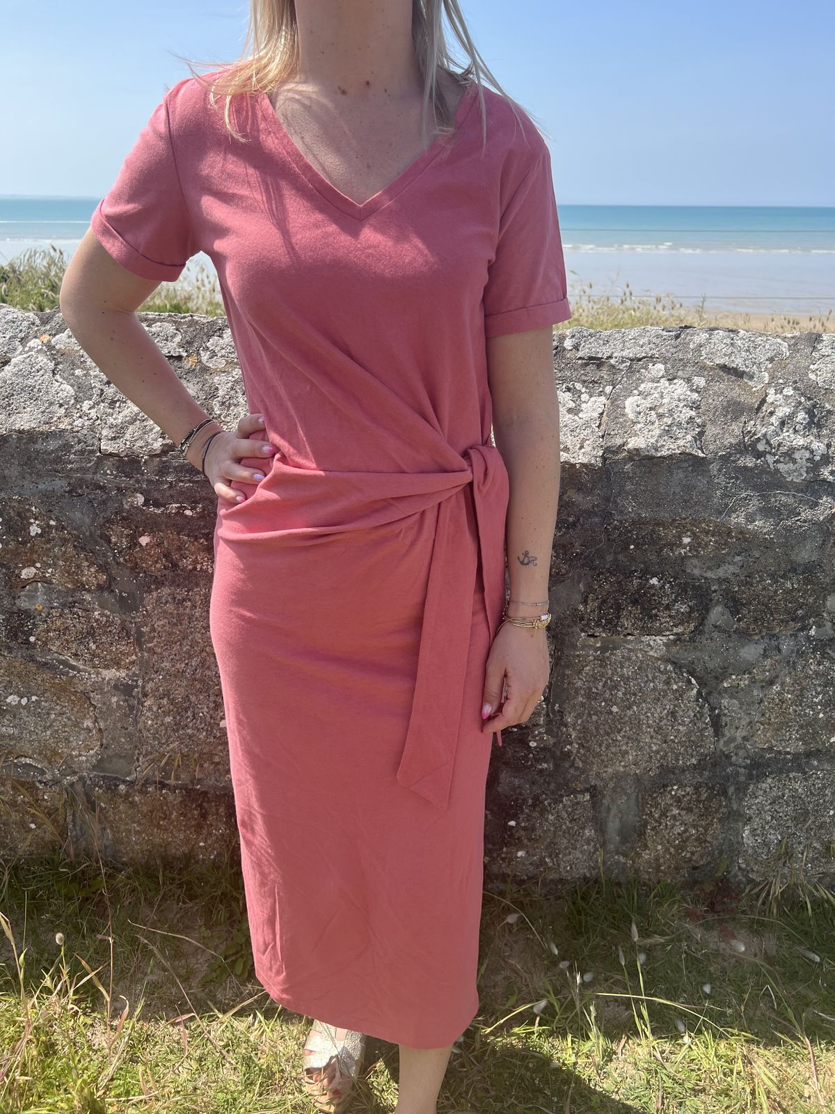 robe midi terracota robe midi terracotta