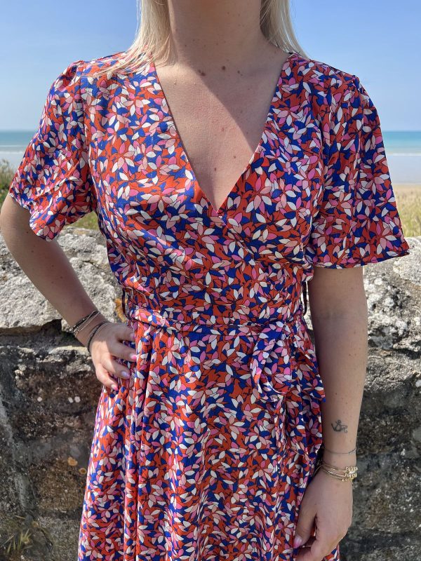 Robe fleurie multicolore