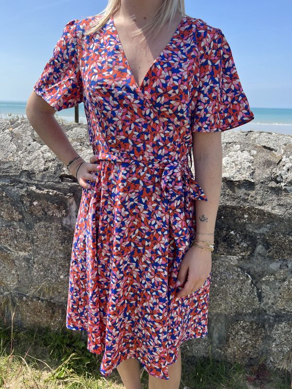 robe fleurie multicolore