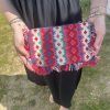 Pochette femme œil fuchsia